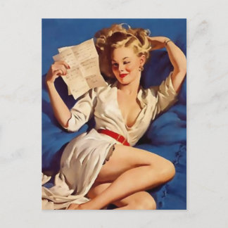 Pinup Girl Postkarte