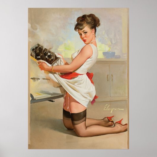 Pinup Girl - Vintages Button-up Poster (Vorne)