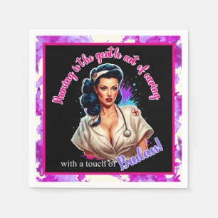 Pinup_ Krankenschwester Badass Serviette