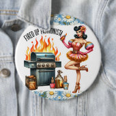 Pinup Lady Vintag Pinback Buttone Grillen GRILLEN Button (Beispiel)
