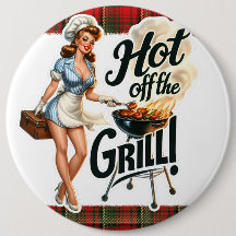 Pinup Lady Vintage Pinback Anstecknadeln Frisch vo