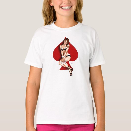 Pinup-Mädchen-T-Shirt T-Shirt (Vorderseite)