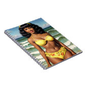 Pinup Melanin Bikini Notizblock (Rechte Seite)