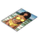 Pinup Melanin Bikini Notizblock (Linke Seite)