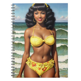 Pinup Melanin Bikini Notizblock