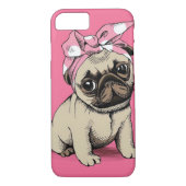 Pinup-Mops-HundiPhone 7 Fall Case-Mate iPhone Hülle (Rückseite)