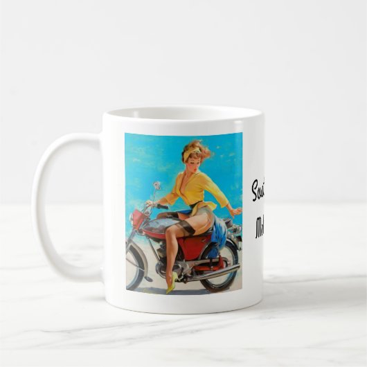 Pinup-Motorrad Kaffeetasse (Links)