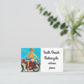 Pinup-Motorrad Visitenkarte (Stehend Vorderseite)