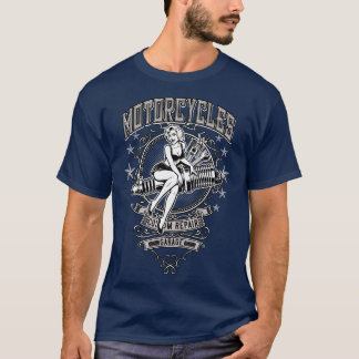 PinUp Motorradgarage Workshop T-Shirt