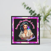 Pinup_ Nurse Badass Feiertagskarte (Stehend Vorderseite)