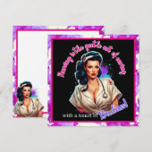 Pinup_ Nurse Badass Feiertagskarte (Vorne/Hinten)