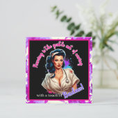 Pinup_ Nurse Badass Feiertagskarte (Stehend Vorderseite)
