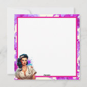 Pinup_ Nurse Badass Feiertagskarte (Rückseite)