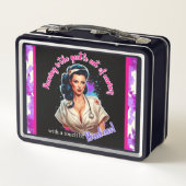 Pinup_ Nurse Badass Metall Brotdose (Rückseite)