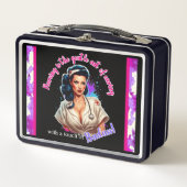 Pinup_ Nurse Badass Metall Brotdose (Vorderseite)