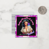 Pinup_ Nurse Badass Mitteilungskarte (Vorderseite/Rückseite Beispiel)