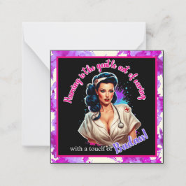 Pinup_ Nurse Badass Mitteilungskarte