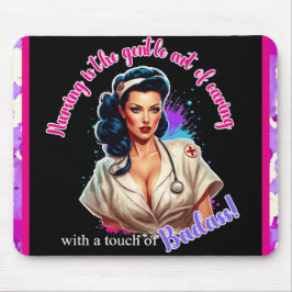 Pinup_ Nurse Badass Mousepad
