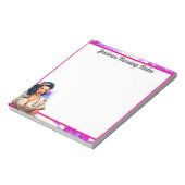 Pinup_ Nurse Badass Notizblock (Rotiert)