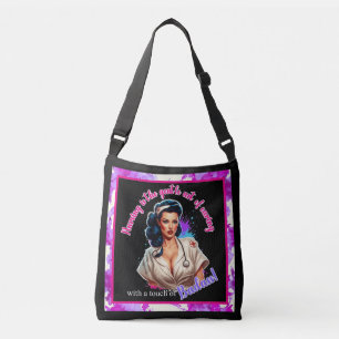 Pinup_ Nurse Badass Tragetaschen Mit Langen Trägern