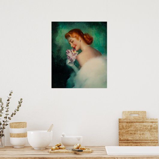 Pinup Pink Blume Poster (Küche)