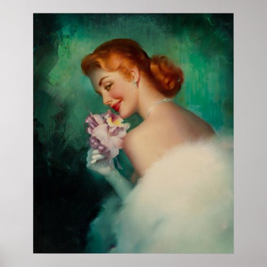 Pinup Pink Blume Poster (Vorne)