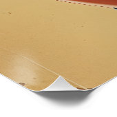 Pinup-Plakat mit blauen Haaren im Trikot Poster (Ecke)