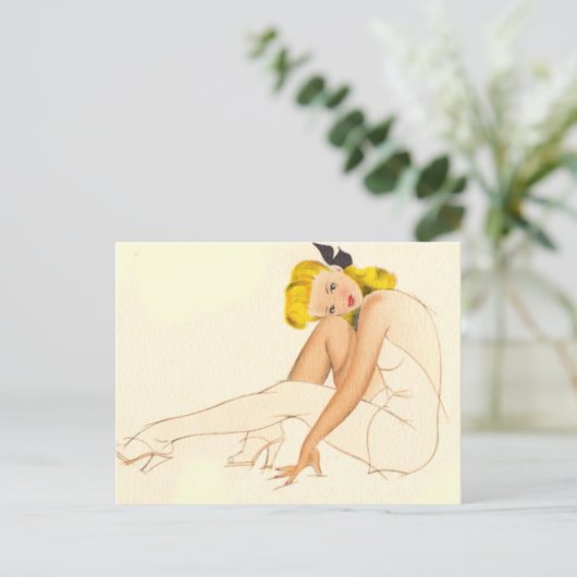 Pinup Postkarte (Stehend Vorderseite)