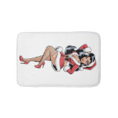 Pinup Santa Babe Badematte (Vorderseite)