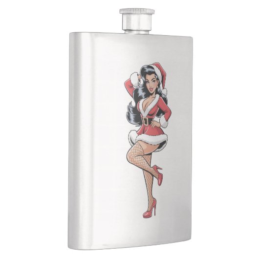Pinup Santa Babe Flachmann (Rechts)