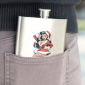 Pinup Santa Babe Flachmann (Beispiel)