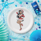 Pinup Santa Babe Pappteller (Party)