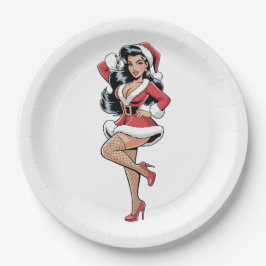 Pinup Santa Babe Pappteller