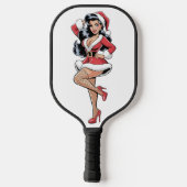 Pinup Santa Babe Pickleball Schläger (Rückseite)