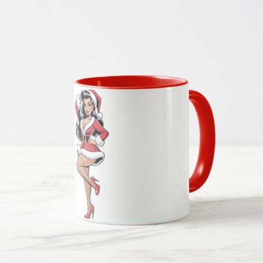 Pinup Santa Babe Tasse (VorderseiteRechts)