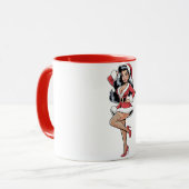 Pinup Santa Babe Tasse (Vorderseite Links)
