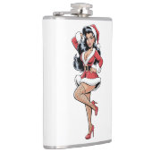 Pinup-Weihnachts-Babe Flachmann (Rechts)