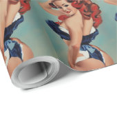 Pinup Wrapper Geschenkpapier (Rolleneckpunkt)
