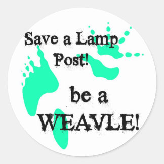 PinWeavleRun Runder Aufkleber