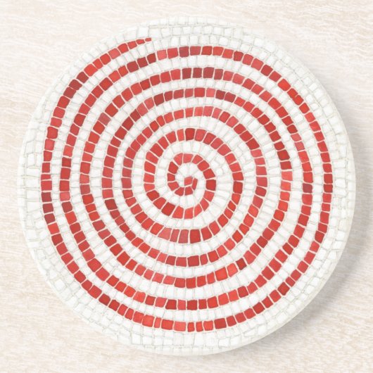 PINWHEEIC MOSAIC Round Sandstone Untersetzer (Vorne)