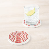 PINWHEEIC MOSAIC Round Sandstone Untersetzer (Seite)