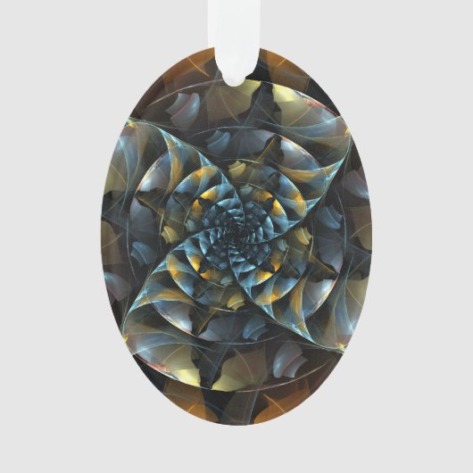 Pinwheel Abstrakt Art Acrylic Oval Ornament (Vorderseite)