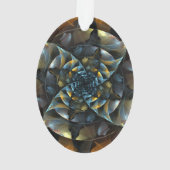Pinwheel Abstrakt Art Acrylic Oval Ornament (Rückseite)