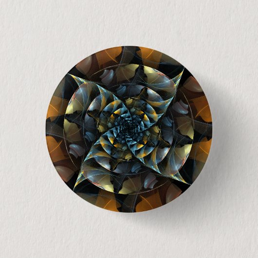 Pinwheel Abstrakt Art Button (rund) (Vorderseite)