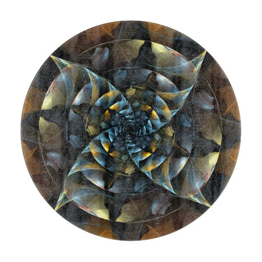 Pinwheel Abstrakt Art Circle Schneidebrett (Vorderseite)