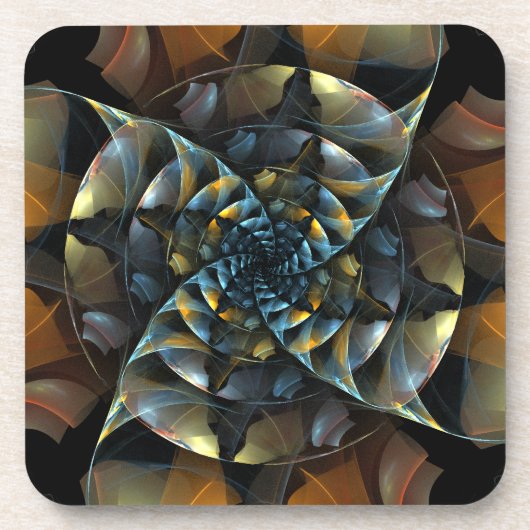 Pinwheel Abstrakt Art Cork Untersetzer (Vorderseite)
