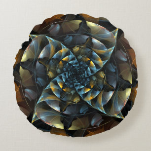 Pinwheel Abstrakt Art Round Pille Rundes Kissen
