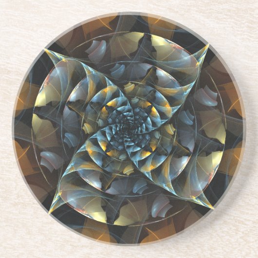 Pinwheel Abstrakt Art Sandstone Untersetzer (Vorne)