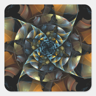 Pinwheel Abstrakt Art Square Sticker