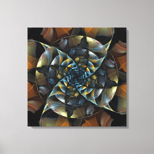 Pinwheel Abstrakt Art Wrapped Canvas Print Leinwanddruck (Vorderseite)
